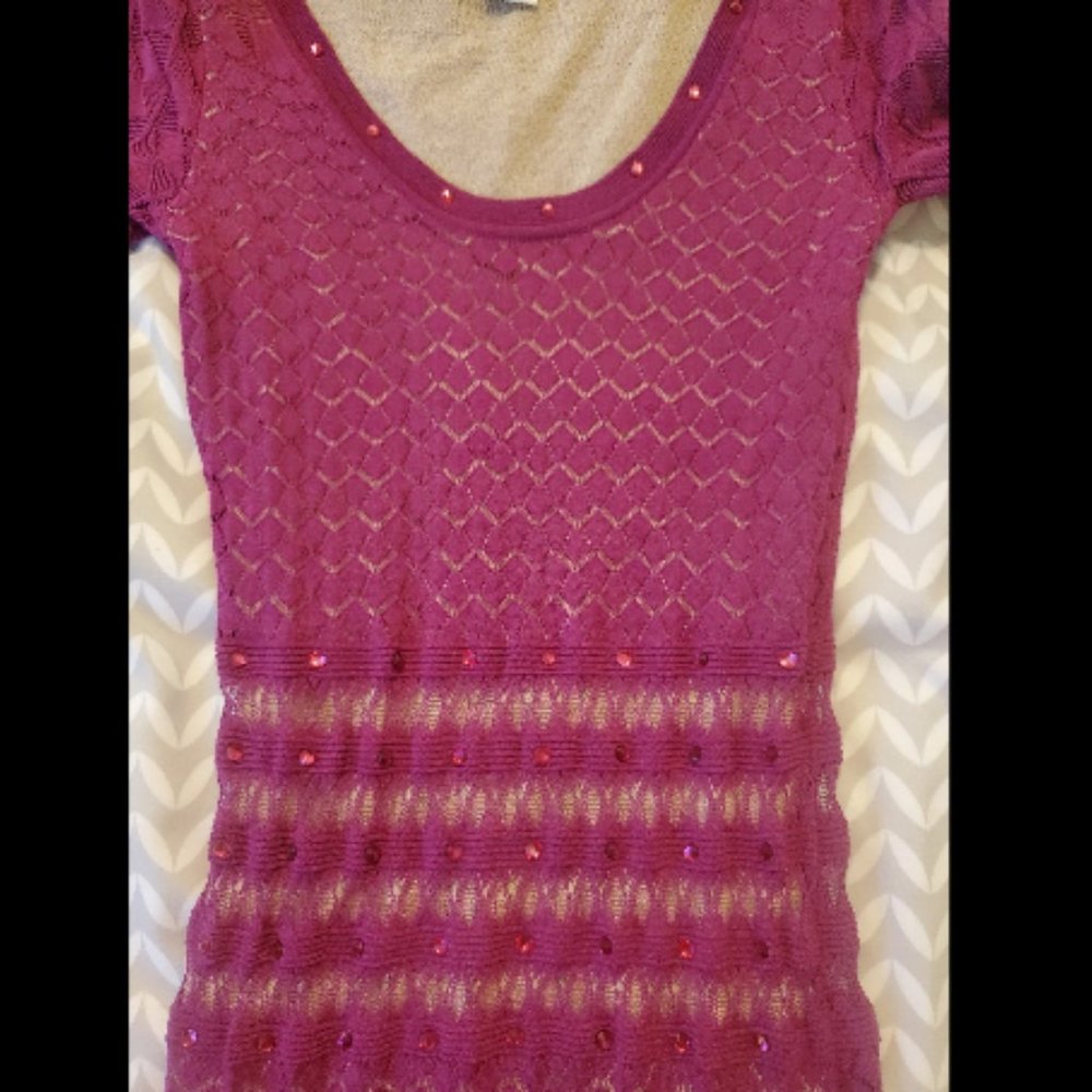 Venus Purple Rhinestone Dress - Picture 4 of 11